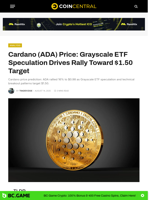 Cardano (ADA) Price: Grayscale ETF Speculation Drives Rally Toward $1.50 Target - CoinCentral