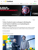 Tether-backed crypto exchange is ditching the ‘retail’ label to build the secret plumbing for Europe’s biggest banks