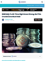 BNB Rally To All-Time High Grows Strong, But This Crucial Zone Must Hold