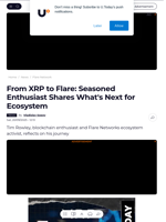 From XRP to Flare: Seasoned Enthusiast Shares What's Next for Ecosystem - U.Today