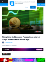 Rising Bets On Ethereum: Futures Open Interest Jumps To Fresh Multi-Month High | Bitcoinist.com