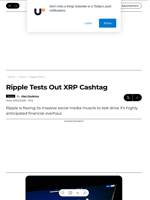 Ripple Tests Out XRP Cashtag - U.Today