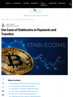 Use Cases of Stablecoins in Payments, Transfers & Finance