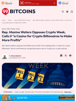 Rep Maxine Waters Slams GENIUS and CLARITY Acts