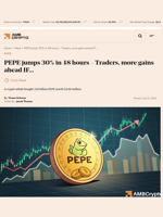 Whale buys 228B PEPE as meme coin eyes another 22% rally