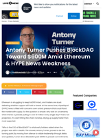 Antony Turner Pushes BlockDAG Toward $600M Amid Ethereum & HYPE News Weakness | Live Bitcoin News