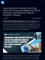 Harriman Stone Venture (HS) Fully Enters the European Market UK Office Officially Launched and 
