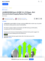 LAUNCHCOIN Price Soared 9,336% in 12 Days—But Is It Safe?