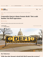 ConsenSys lawyer slams Senate draft: 'Not a safe harbor' for DeFi operators - AMBCrypto