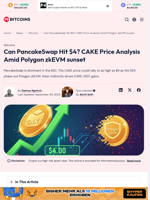 PancakeSwap CAKE Price To $4? Polygon zkEVM Phased Out