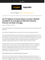ALT5 Sigma Corporation to Join Global Leaders at Inaugural World Liberty Forum at Mar-a-Lago