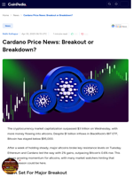 Cardano Price News: Breakout or Breakdown?