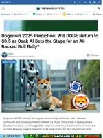 Dogecoin 2025 Prediction: Will DOGE Return to $0.5 as Ozak AI Sets the Stage for an AI-Backed Bull Rally?