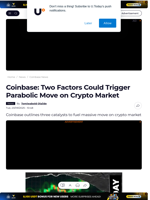 Coinbase: Two Factors Could Trigger Parabolic Move on Crypto Market - U.Today