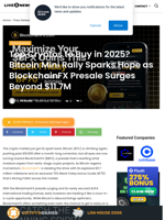 Bitcoin’s Mini Rally Fuels Buzz as BlockchainFX Presale Hits $11.7M