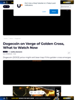 Dogecoin on Verge of Golden Cross, What to Watch Now - U.Today