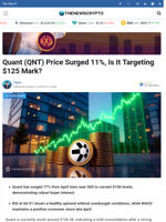 Quant (QNT) Price Surged 11%, Is It Targeting $125 Mark? - TheNewsCrypto