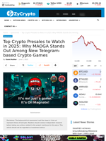 Top Crypto Presales to Watch in 2025: Why MAOGA Stands Out Among New Telegram-based Crypto Games