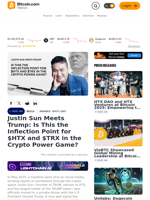 Justin Sun Meets Trump: Is This the Inflection Point for $HTX and $TRX in the Crypto Power Game? – Branded Spotlight Bitcoin News