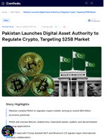Pakistan Launches Digital Asset Authority to Regulate Crypto, Targeting $25B Market