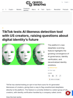 TikTok tests AI likeness detection tool with US creators, raising questions about digital identity's future