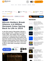 Bitcoin Holders Break Silence: 4.6 Million Dormant Coins Spring Back to Life in 2025 – Crypto News Bitcoin News