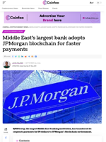 The Middle East’s bank adopts JPMorgan for faster payments