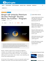 BingX VIP Unlocks Premium Access Through “Access More. Go Further.” Program