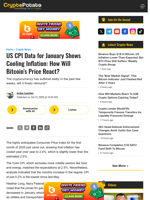US CPI Data for January Shows Cooling Inflation: How Will Bitcoin's Price React?