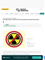 Iran skips talks, uranium enrichment agreement odds drop sharply