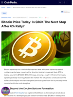 Bitcoin Price Today: Is $80K The Next Stop After 6% Rally?
