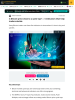 Is Bitcoin price close to a cycle top? — 5 indicators that help traders decide