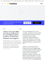 Author of Crypto Bills Now Being Rehashed Predicts 'Wicked Hot Summer' in Congress