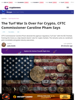 Commissioner Caroline Pham Says SEC, CFTC 'Turf War' Is Over
