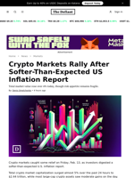 Crypto Markets Rally After Softer-Than-Expected US Inflation Report - 