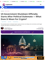 US Government Shutdown Impact on Crypto — What Next?