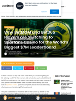 Why BetMGM and Bet365 Players are Switching to Spartans Casino for the World’s Biggest $7M Leaderboard | Live Bitcoin News