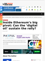 Inside Ethereum’s big pivot: Can the 'digital oil' sustain the rally? - The Crypto News Wire