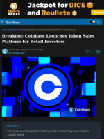 Breaking: Coinbase Launches Token Sales Platform for Retail