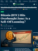 Bitcoin (BTC) Hits Overbought Zone: Is a Sell-Off Looming? - Crypto Daily