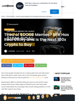 Tired of $DOGE Memes? BFX Has Real Utility and Is the Next 100x Crypto to Buy | Live Bitcoin News
