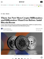 There Are Now More Crypto Millionaires and Billionaires Than Ever Before Amid Bitcoin Boom - Decrypt