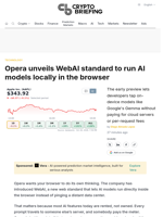 Opera unveils WebAI standard to run AI models locally in the browser