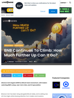Binance Coin Eyes $2000 as Bitcoin Strengthens BNB Rally