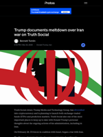 Trump documents meltdown over Iran war on Truth Social