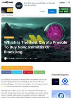 Which Is The Best Crypto Presale To Buy Now: Remittix Or BlockDag | Live Bitcoin News