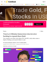 Largest corporate holder of ether, Bitmine (BMNR) approved for share count increase