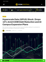 Hyperscale Data, Inc. (GPUS) Stock: Drops 10% Amid $30M Debt Reduction and AI Campus Expansion Plans