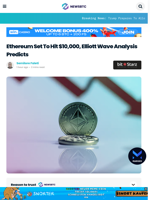 Ethereum Set To Hit $10,000, Elliott Wave Analysis Predicts