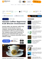 Vanadi Coffee Approves €1B Bitcoin Investment – Crypto News Bitcoin News
